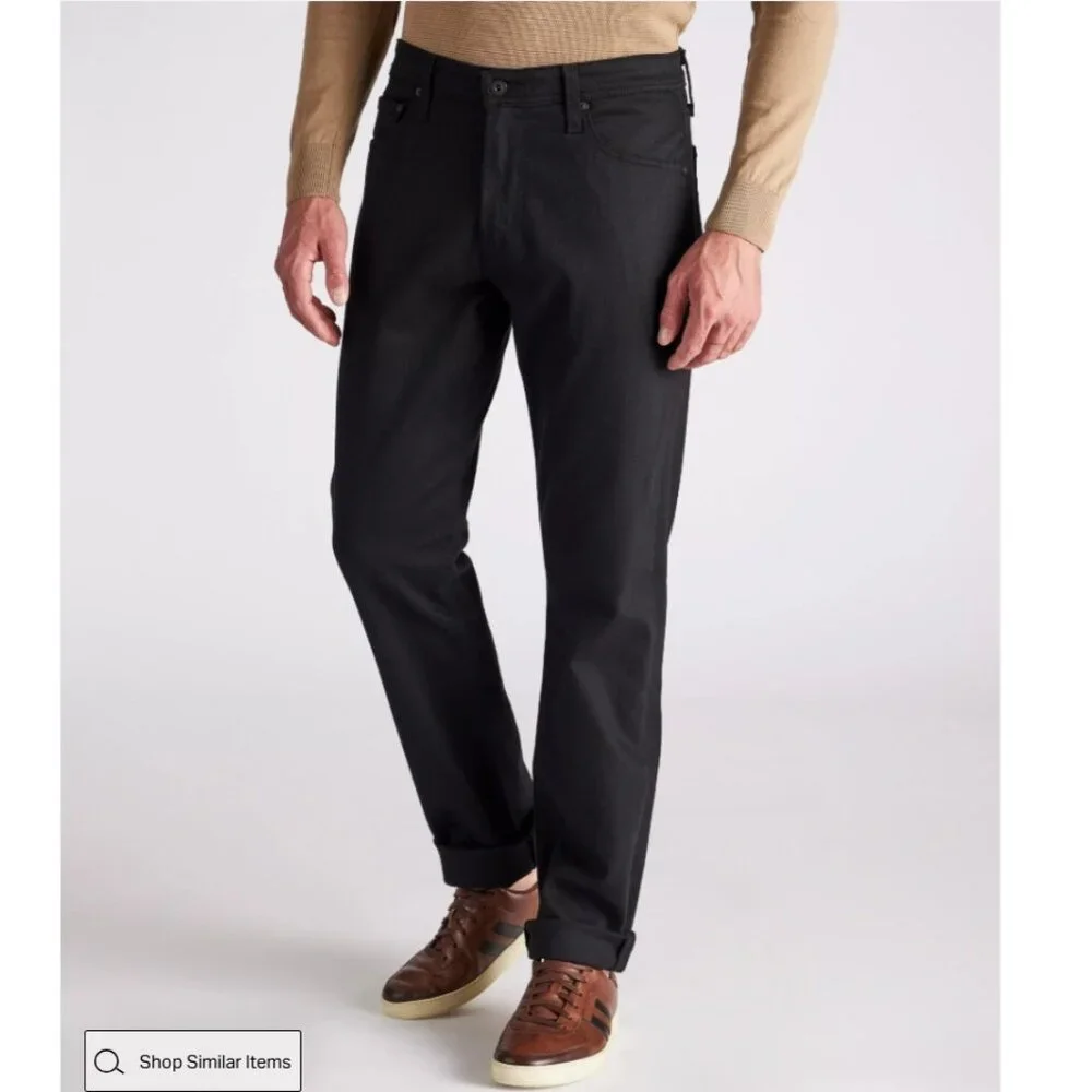 Adriano Goldschmied‎ The Graduate Black Sueded Stretch Sateen Tailored Leg 28x34